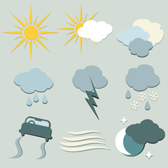 Weather Forecast Icons Set for Designers or Developers