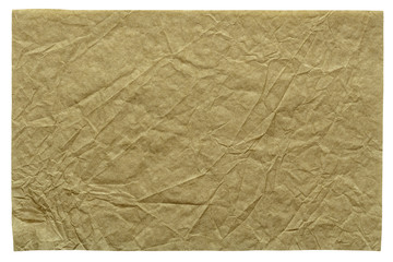 Isolated crumpled sheet paper texture as part of your new design work.