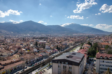 Bitola, Macedonia (Битола, Македонија), - panoramic view towards Pelister