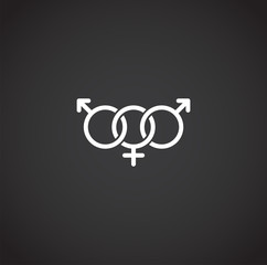 Gender related icon on background for graphic and web design. Creative illustration concept symbol for web or mobile app