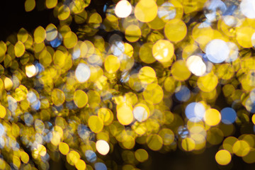 Gold abstract bokeh background. Defocused