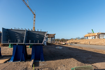 Vollsperrung der B404 f&uuml;r den Br&uuml;ckenneunbau der k&uuml;nftigen A21 bei Nettelsee am 26. Jan. 2020