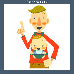 お父さんと赤ちゃん　ポイント