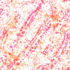 Paint spatters seamless pattern. Multicolor paint spray texture