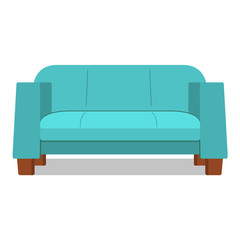 Home furniture for the living room sofa. Flat vector illustration.Isolated on white background.