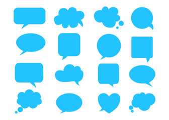 Speech bubble icon on white background.