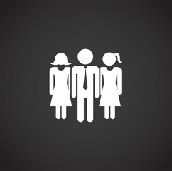 Gender related icon on background for graphic and web design. Creative illustration concept symbol for web or mobile app