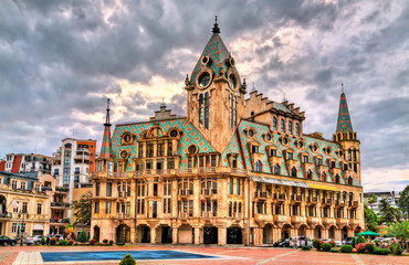 Fototapeta na wymiar Building in Europe Square of Batumi, Georgia