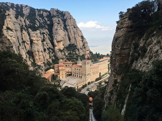 Montserrat Monastery is the spiritual symbol and religious center of Catalonia. Spain, October 2016