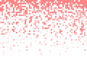 Fading pixel pattern background.Red and white pixel background. Vector illustration.