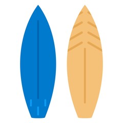 Surfboard icon isolated on white background, vector illustration