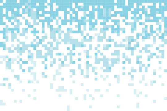 Fading pixel pattern background.Blue and white pixel background. Vector illustration.