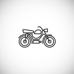 Naklejka na ściany i meble Motorcycle icon outline on background for graphic and web design. Creative illustration concept symbol for web or mobile app