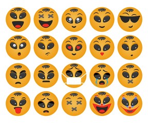Fototapeta premium emoticons boy round set