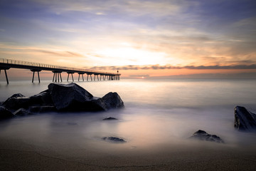 Fototapeta premium Pont Del Petroli, Badalona, España