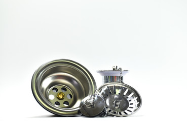 Navel sink stopper placed on a white background.