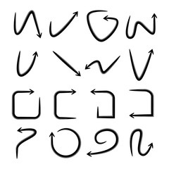 doodle arrow sign vector illustration