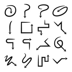doodle arrow sign vector illustration