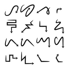 doodle arrow sign vector illustration