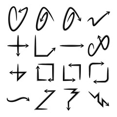 doodle arrow sign vector illustration