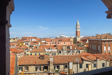 Fototapeta na wymiar Venice rooftops, Italy