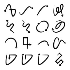 doodle arrow sign vector illustration