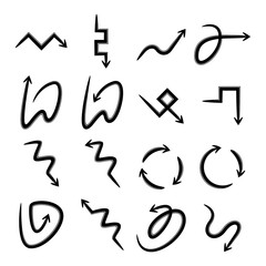 doodle arrow sign vector illustration