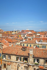 Naklejka na ściany i meble Venice rooftops, Italy