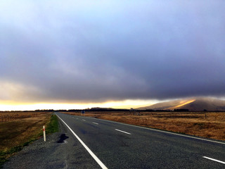 Road on a gloomy day