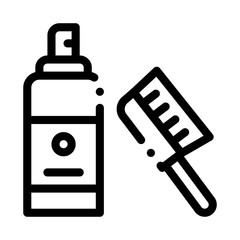 Obraz premium Brush Accessory Icon Vector. Outline Brush Accessory Sign. Isolated Contour Symbol Illustration