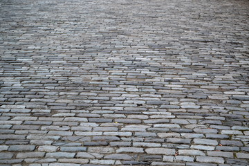 Old granite stone road