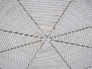 wooden roof of a music chapel in Ostend Belgium