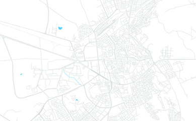 Erzurum, Turkey bright vector map