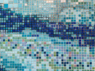 multicolored blue tile blue texture background structure