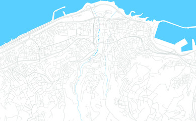 Trabzon, Turkey bright vector map