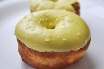 donuts on a plate
