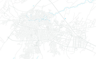 Corlu, Turkey bright vector map