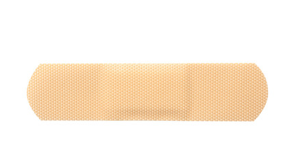 Medical sticking plaster isolated on white. First aid item