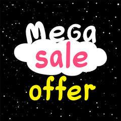 mega sale discount offer sumbol