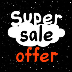 super sale discount offer symbol