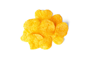 Crisps isolated on white background.