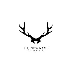 Obraz premium Deer Antlers Logo Template Illustration Design.