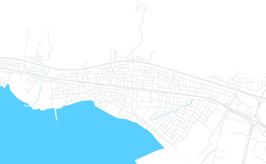 Korfez, Turkey bright vector map