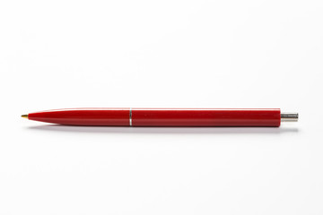 beautiful plastic ballpoint pen isolated on white background