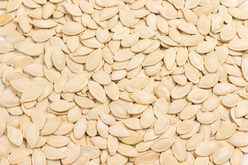 Pumpkin seed natural background. Source of calcium  omega-3.