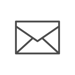 Envelope line outline icon and mail symbol