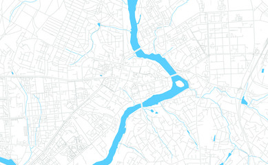 Vinnytsia, Ukraine bright vector map