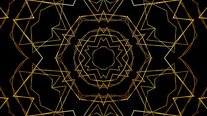 Fototapeta premium 20s Retro style. Abstract Art deco style Linear Geometric gold pattern 1920s Vintage background. Seamless geometric pattern