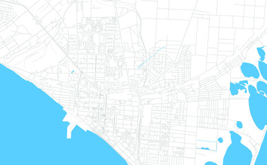 Berdiansk, Ukraine bright vector map