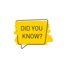 Did you know? Vector illustration on white background.